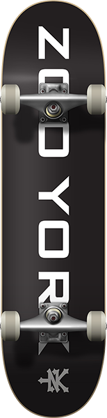Zy Og 95 Logo Block Complete Skateboard -8.0 Black/White 