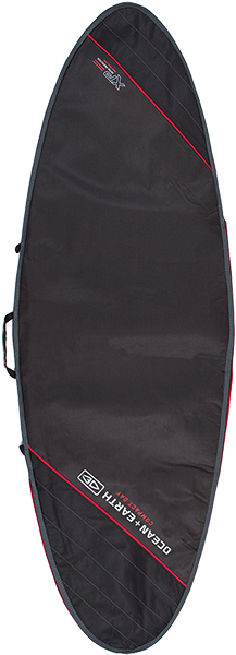 Ocean and Earth Compact Day Fish Cover 6'0" Black/Red