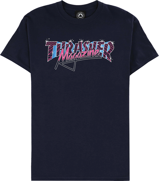 Thrasher Vice Logo T-Shirt - Size: SMALL Navy