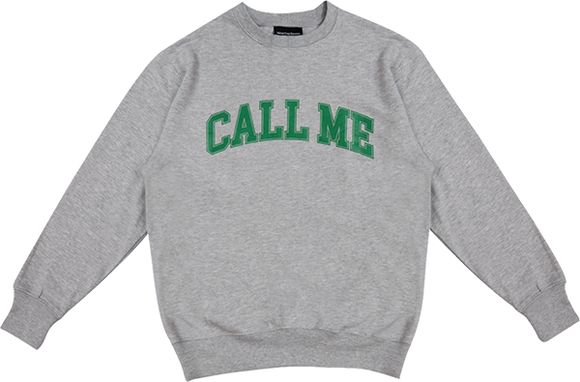 Call Me 917 Call Me Logo Crew Sweatshirt - SMALL Heather Grey