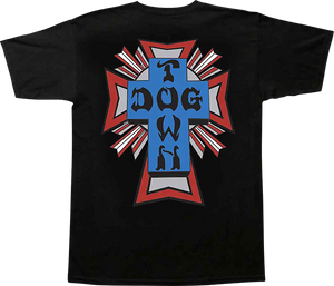 Dogtown Cross Logo T-Shirt - Size: SMALL Black/Blue/Red/Grey