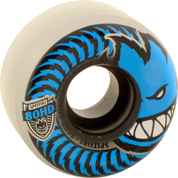 Spitfire 80hd Charger Conical Full 54mm Clear/Blu Skateboard Wheels (Set of 4)