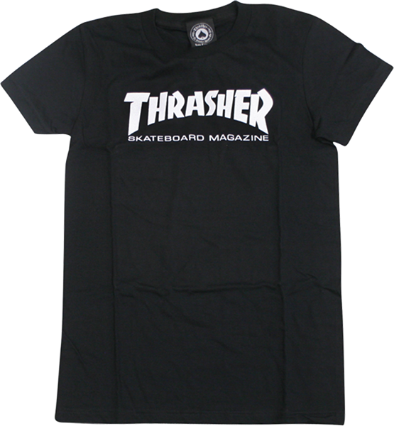 Thrasher Mag Logo Girls T-Shirt - Size: X-SMALL Black