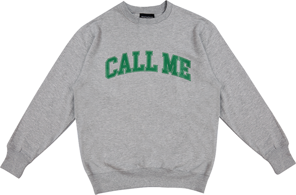 Call Me 917 Call Me Logo Crew Sweatshirt - X-LARGE Heather Grey