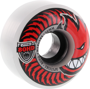 Spitfire 80hd Charger Classic Full 56mm Clear/Red Skateboard Wheels (Set of 4)