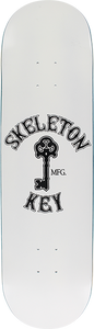 Skeleton Key Key Logo Skateboard Deck -7.75 White DECK ONLY