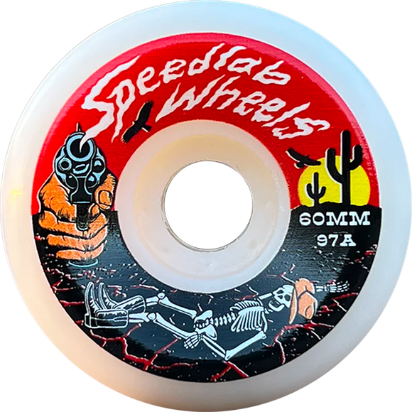 Speedlab Outlaw 60mm 97a White Skateboard Wheels (Set of 4)