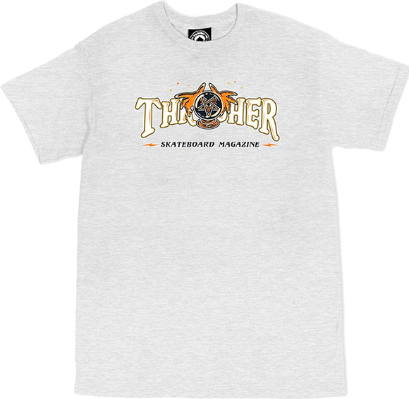 Thrasher Fortune Logo T-Shirt - Size: SMALL Ash Gray