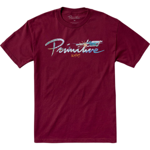 Primitive Moebius Nuevo Short Sleeve T-Shirt - Size: SMALL Burgundy