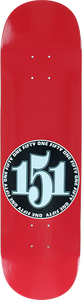 151 Team Numbers Skateboard Deck -7.5 Red DECK ONLY