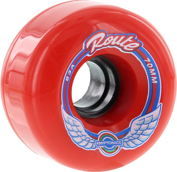 Kryptonics Route 70mm 83a Red Skateboard Wheels (Set of 4) - Universo Extremo Boards