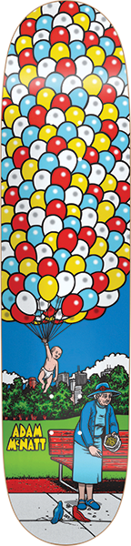 101 Mcnatt Balloons Skateboard Deck -8.5 Multi Ht DECK ONLY
