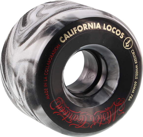 Ca Locos X Mister Cartoon Swirl Ink 60mm 78a Black Skateboard Wheels (Set of 4)