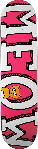 Meow Logo Skateboard Deck -7.75 Pink DECK ONLY