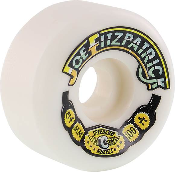 Speedlab Joe Fitzpatrick Pro 54mm 100a White Skateboard Wheels (Set of 4)