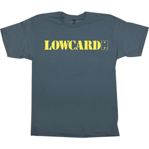 Lowcard Standard T-Shirt - Slate Blue/Yellow