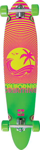 Dusters California Dreaming Complete Skateboard -9x40 Neon Green 