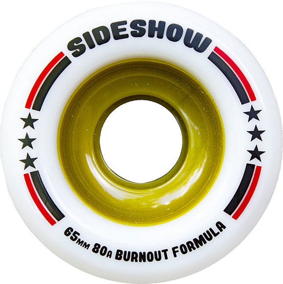 Venom Sideshow 65mm 80a White Longboard Wheels (Set of 4)
