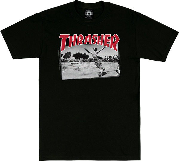 Thrasher Jake Dish T-Shirt - Size: SMALL Black