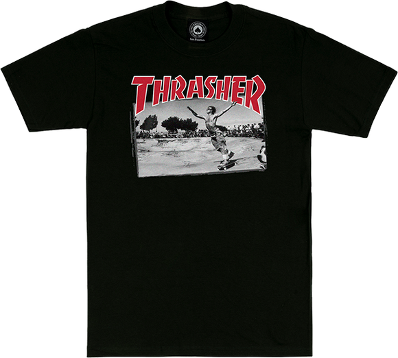 Thrasher Jake Dish T-Shirt - Size: SMALL Black