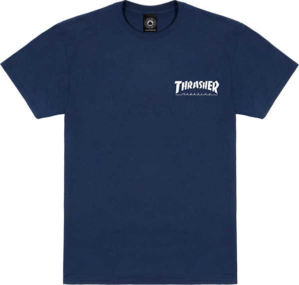 Thrasher Little Thrasher T-Shirt - Size: X-LARGE Navy