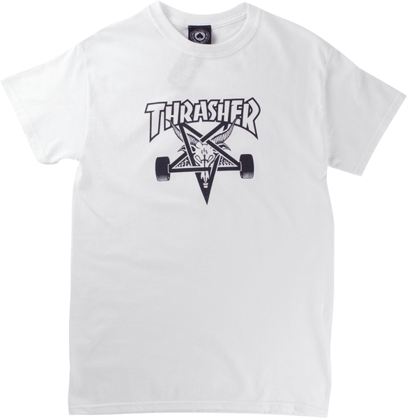 Thrasher Skate Goat T-Shirt - Size: MEDIUM White