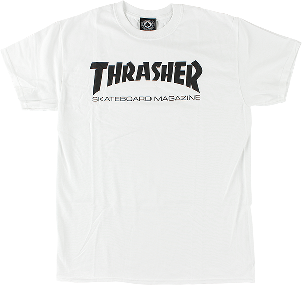 Thrasher Skate Mag T-Shirt - Size: SMALL White/Black