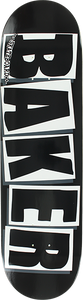 Baker Brand Logo Skateboard Deck -8.0 Black/White DECK ONLY