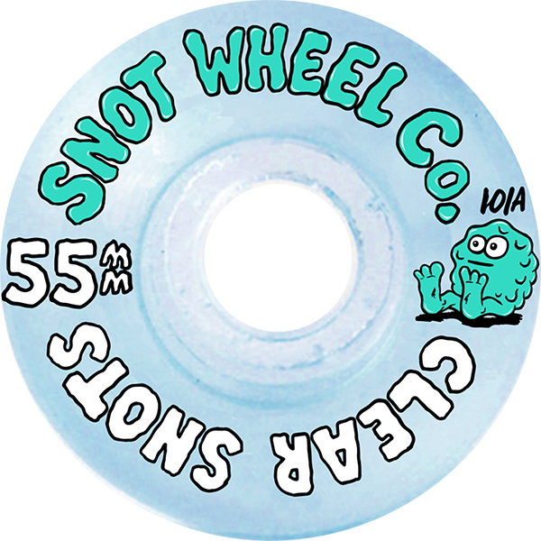 Snot Clear Snots 55mm 101a Clear Blue Skateboard Wheels (Set of 4)