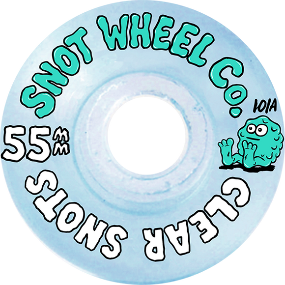 Snot Clear Snots 55mm 101a Clear Blue Skateboard Wheels (Set of 4)