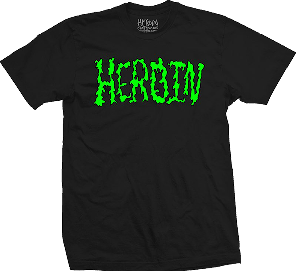 Heroin Dead Toons T-Shirt - Size: MEDIUM Black