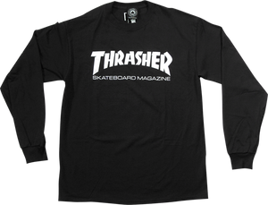 Thrasher Skate Mag Long Sleeve T-Shirt - Size: X-LARGE Black/White
