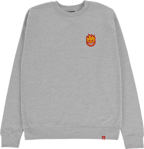 Spitfire Lil Bighead Fill Crew Sweatshirt - MEDIUM Htr.Grey/Red/Gold/Wt