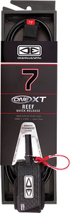Ocean and Earth One xT Big Reef Quick Release Surfboard Leash - 7' Black 