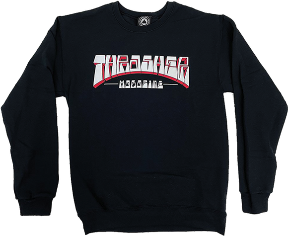 Thrasher Firme Logo Crew Sweatshirt - LARGE Black
