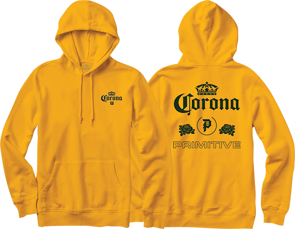 Primitive Corona Heritage Hooded Sweatshirt - SMALL Gold
