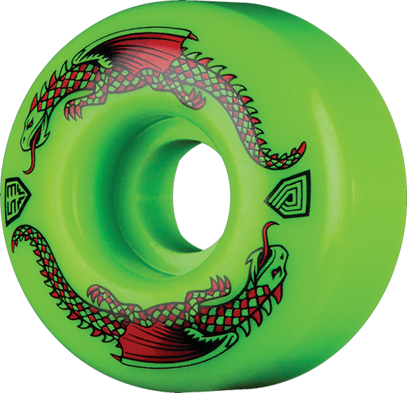 Powell Peralta Df Green Dragon 53/34mm 93a Green Skateboard Wheels (Set of 4)