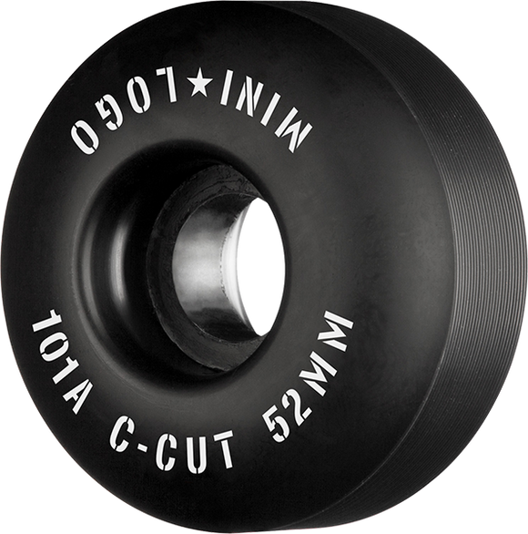 Ml C-Cut 52mm 101a Black  Skateboard Wheels (Set of 4)