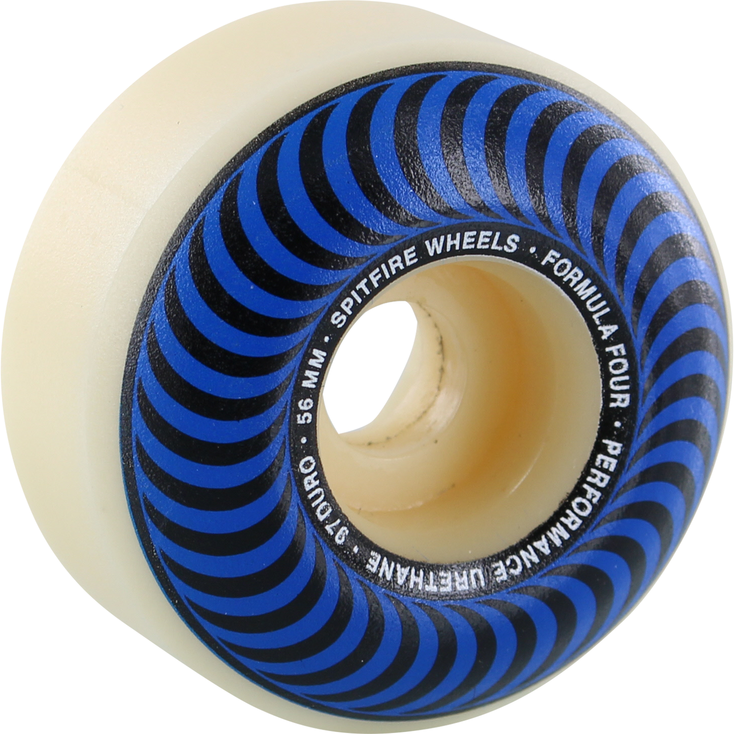 Spitfire F4 97a Classic 56mm Natural/Blue Skateboard Wheels (Set of 4)