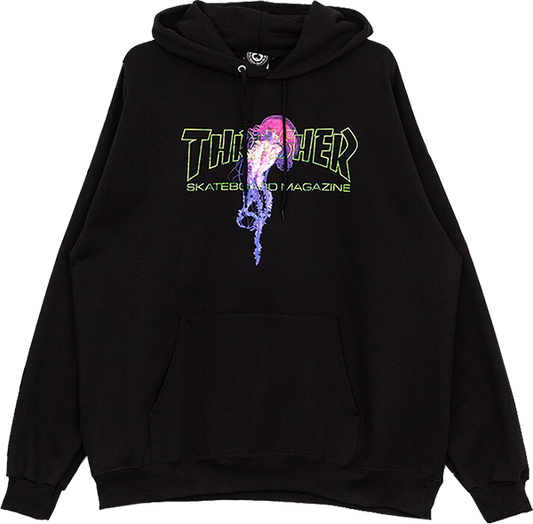 Thrasher Atlantic Drift Hooded Sweatshirt - SMALL Black