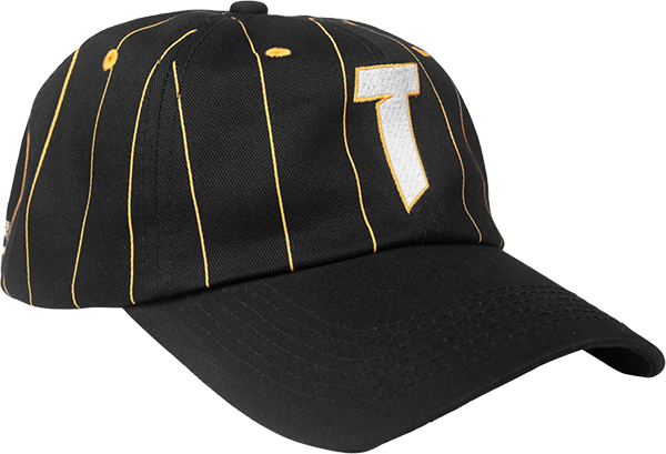 Thrasher Logo Old Timer Skate HAT - Adjustable Black/Yellow 