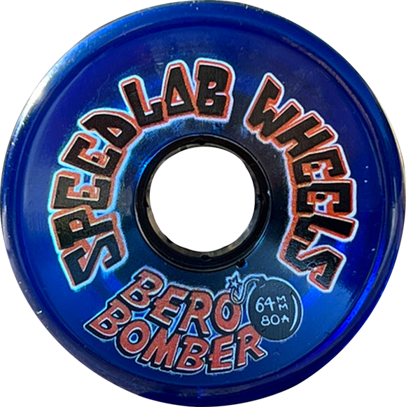 Speedlab Bero Bomber 64mm 80a Blue Longboard Wheels (Set of 4)