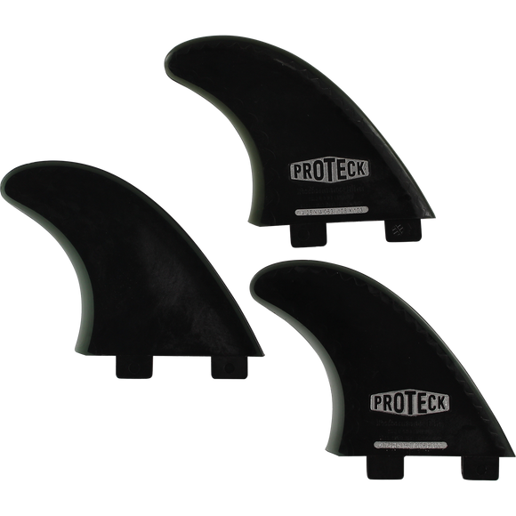Proteck Performance FCS Surfboard Fins Thruster 4.25 - Black - SET OF 3pcs