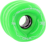Shark Dna 72mm 78a Gecko Green Longboard Wheels (Set of 4)