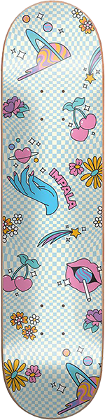 Impala Ethereal Skateboard Deck -8.0 White/Blue Etheral DECK ONLY