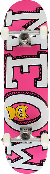 Meow Logo Complete Skateboard -7.5 Pink 