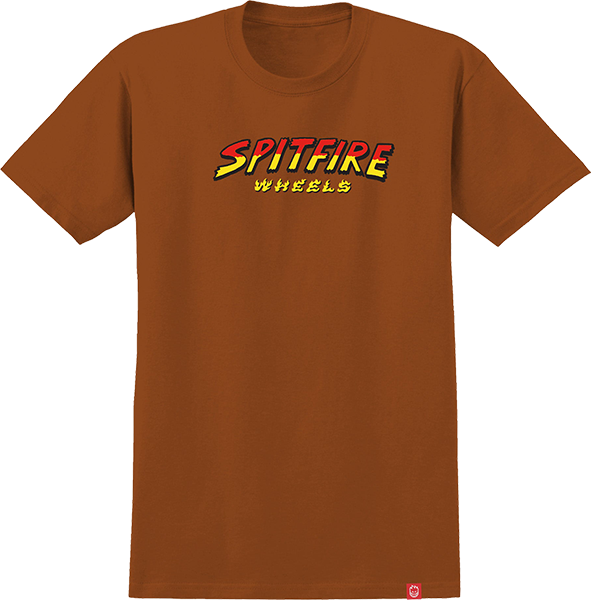 Spitfire Hell Hounds Script T-Shirt - Size: X-LARGE Orange/Multi