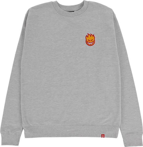 Spitfire Lil Bighead Fill Crew Sweatshirt - SMALL Htr.Grey/Red/Gold/Wt
