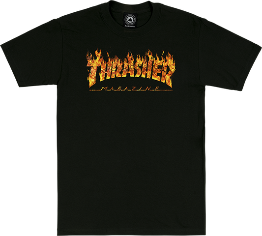 Thrasher Inferno T-Shirt - Size: X-LARGE Black