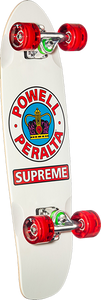 Powell Peralta Sw Surfer Supreme Complete Skateboard-7.75x27.2 White/Red 